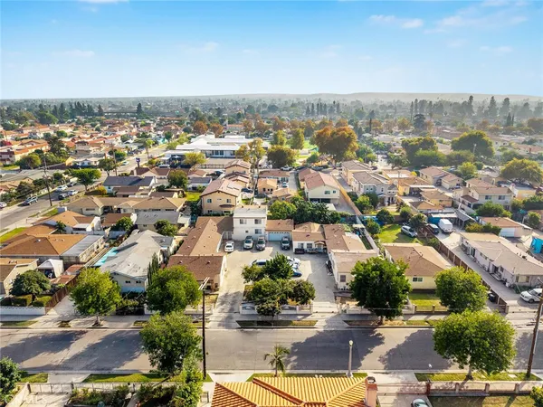 an aerial view of a city