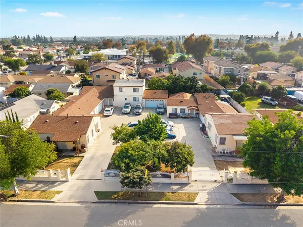 an aerial view of a city