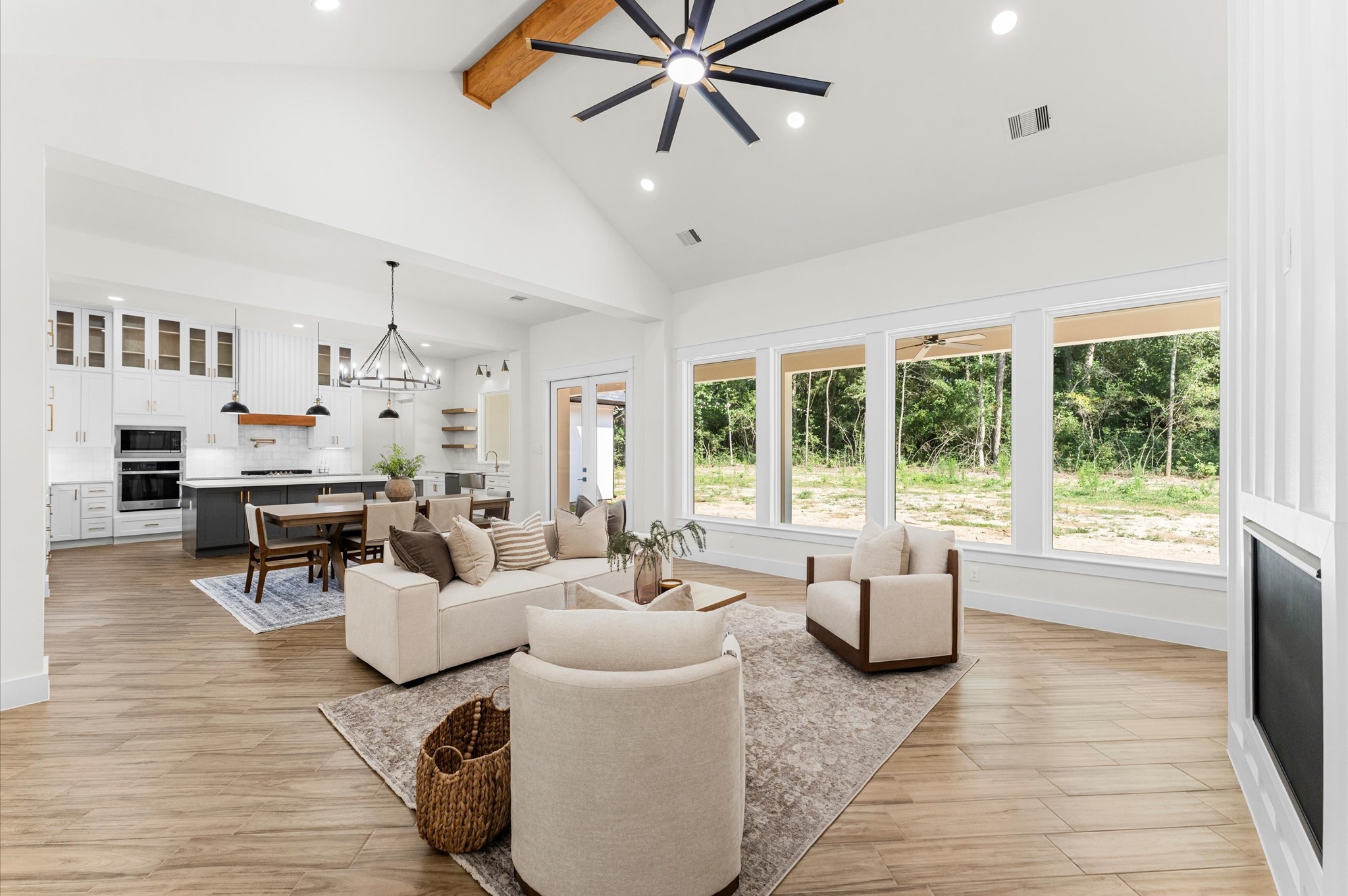 118 Ranger Road Huntsville, TX 77340 - Photo 9 of 49 a living room with furniture and a large window