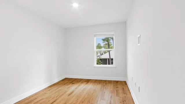 an empty room with window