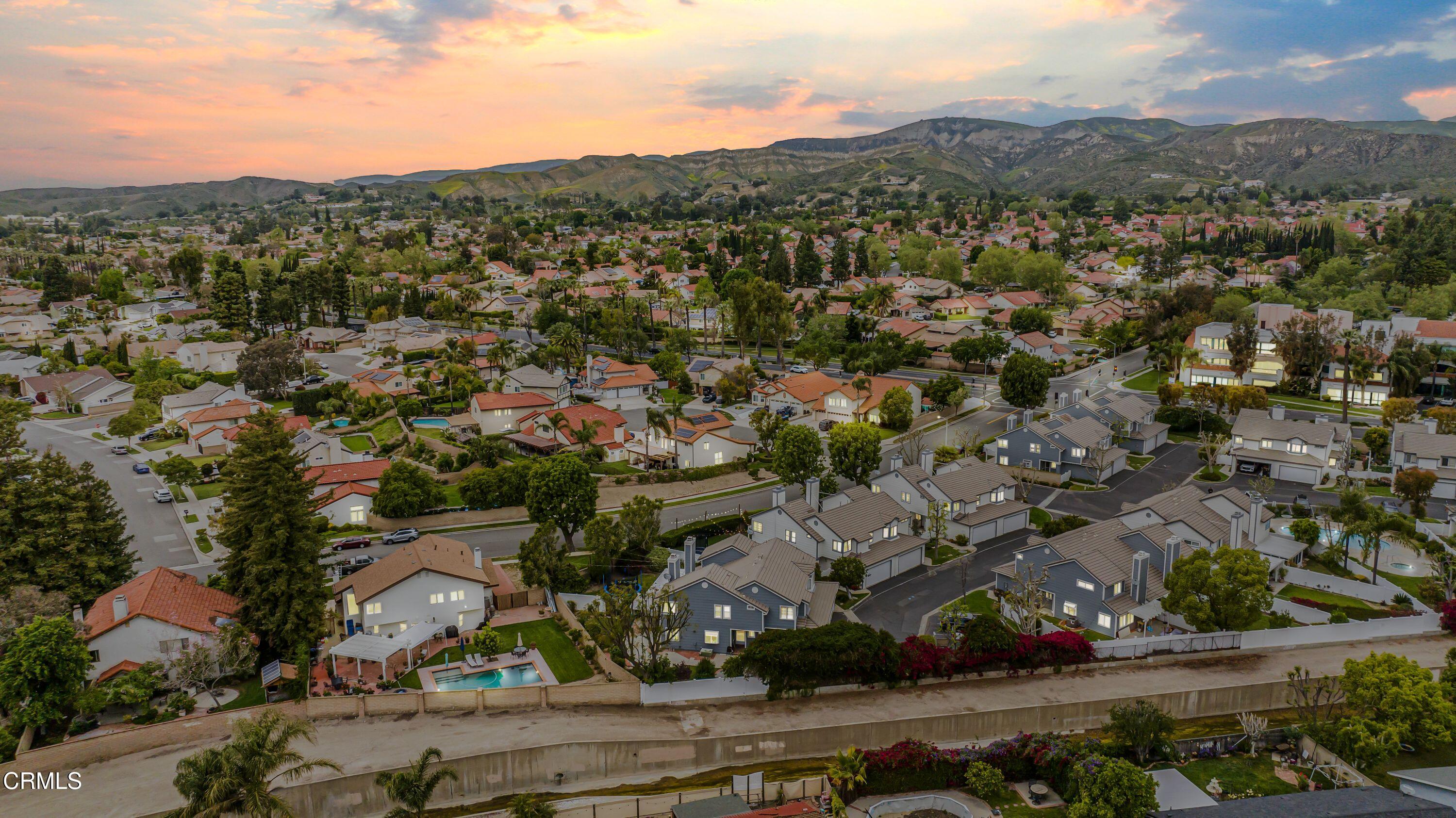 2752 Lemon Drive Simi Valley, CA 93063 - Photo 28 of 31 an aerial view of residential houses with outdoor space and trees