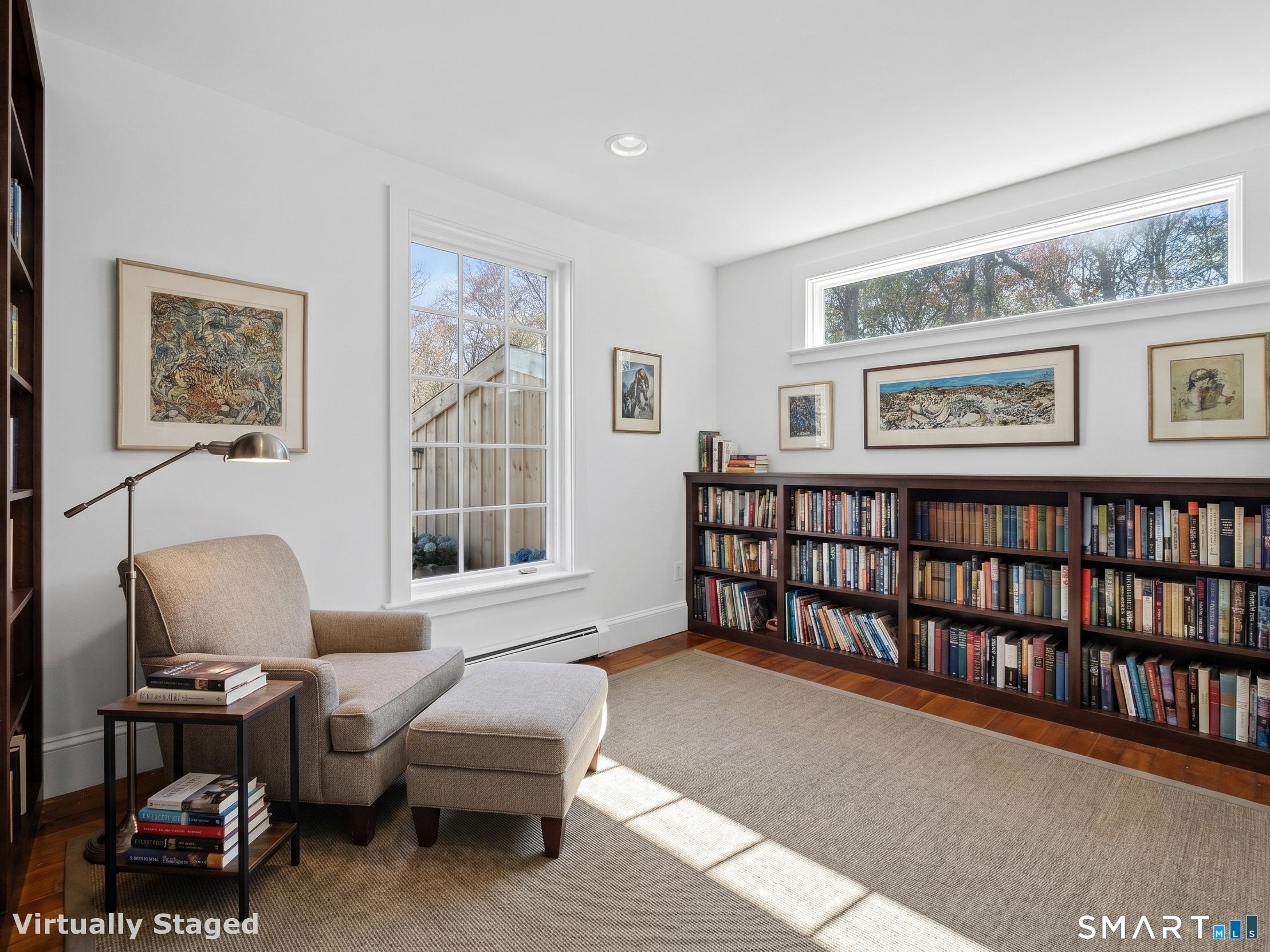 363 Farmholme Road Stonington, CT 06378 - Photo 18 of 39 Virtually Staged Den / Library