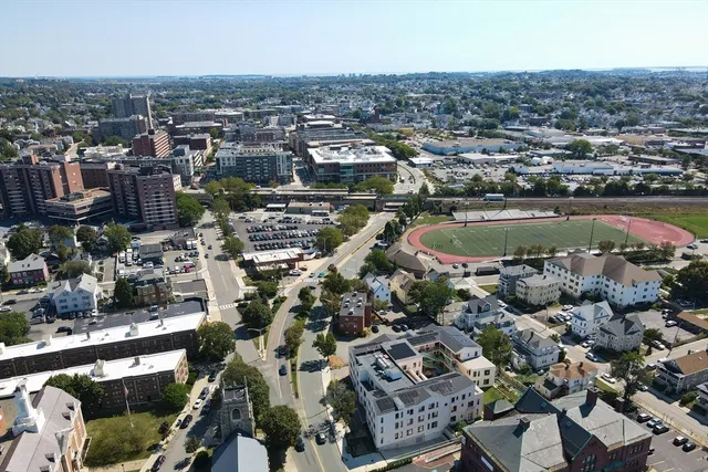 an aerial view of multiple house