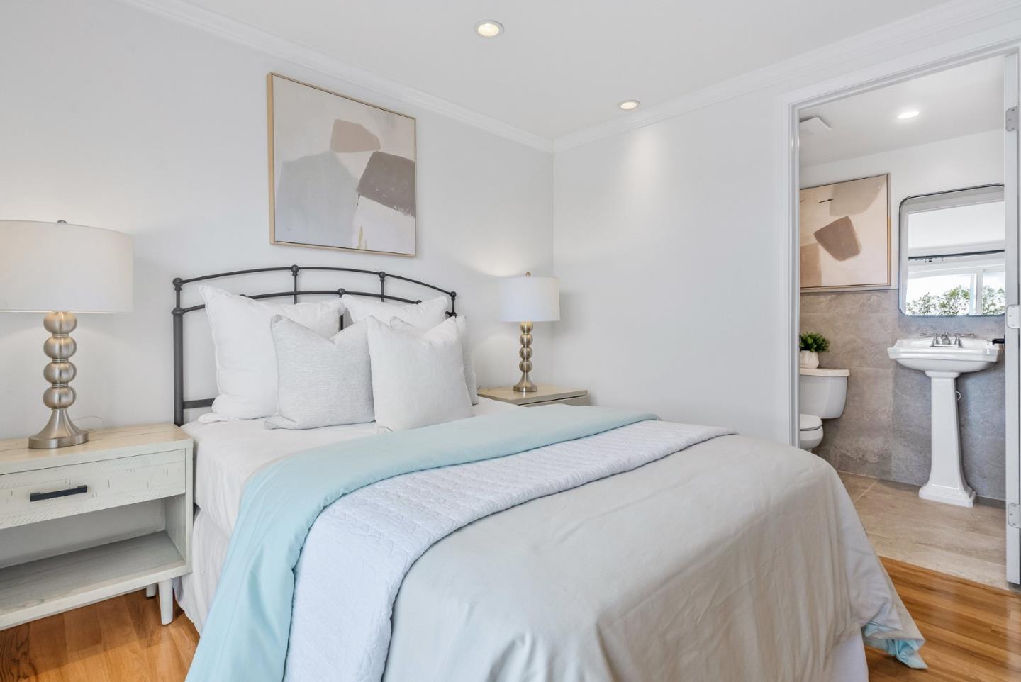 511 Bayview Avenue Millbrae, CA 94030 - Photo 21 of 36 a bedroom with a bed and a mirror