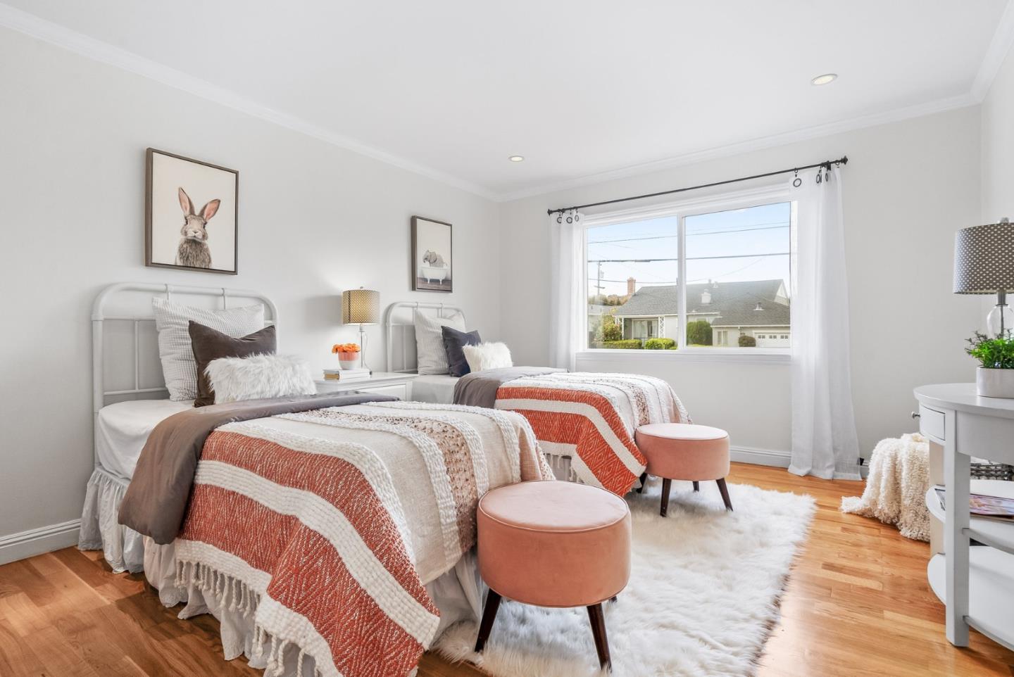 511 Bayview Avenue Millbrae, CA 94030 - Photo 24 of 36 a bedroom with two beds and a chair