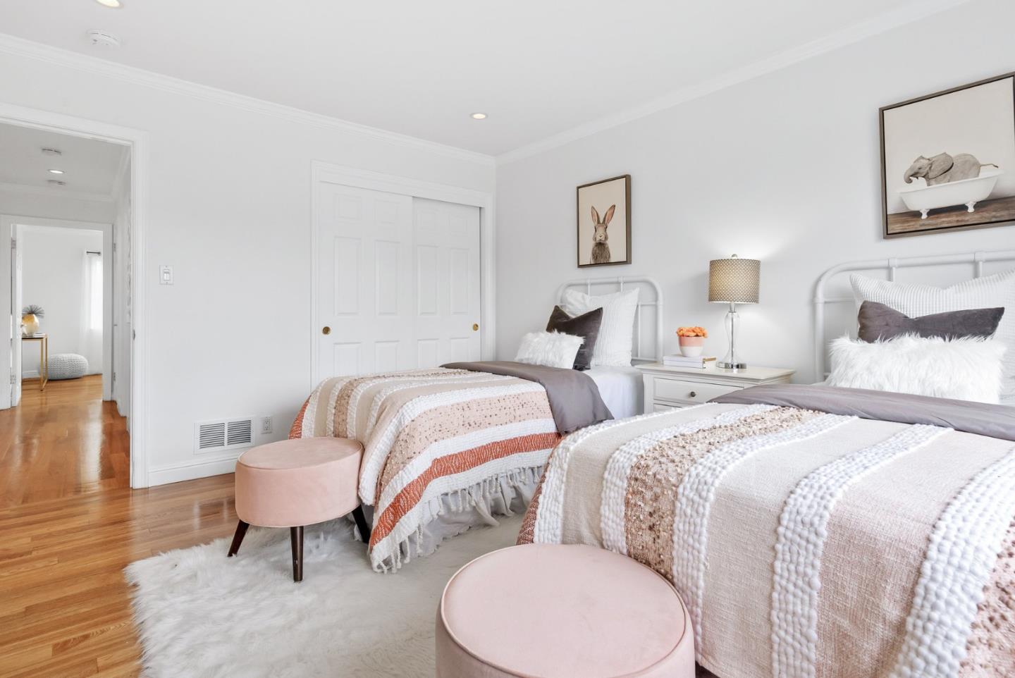 511 Bayview Avenue Millbrae, CA 94030 - Photo 25 of 36 a bedroom with two beds and a chair