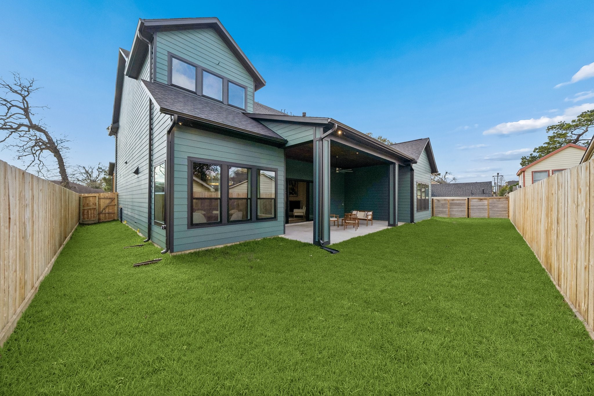 511 Graceland Street Houston, TX 77009 - Photo 39 of 45 The covered back porch is 27x14 ft. Yes there is room for a small pool.
