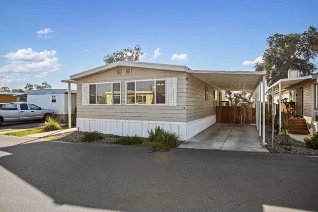 a view of a house with a patio