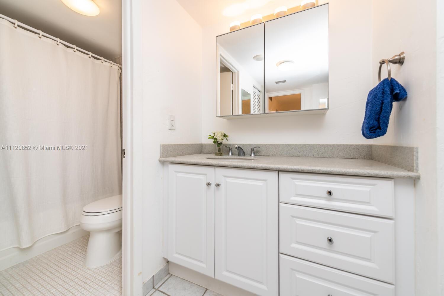 9273 Collins Avenue, Unit 801 Surfside, FL 33154 - Photo 24 of 47 a bathroom with a sink and a mirror