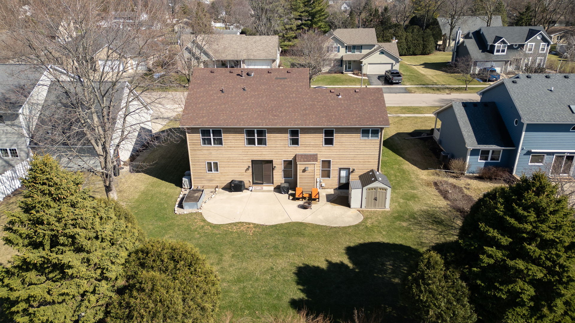 611 Prairie View Lane Hinckley, IL 60520 - Photo 36 of 40 a view of a house with backyard and sitting area