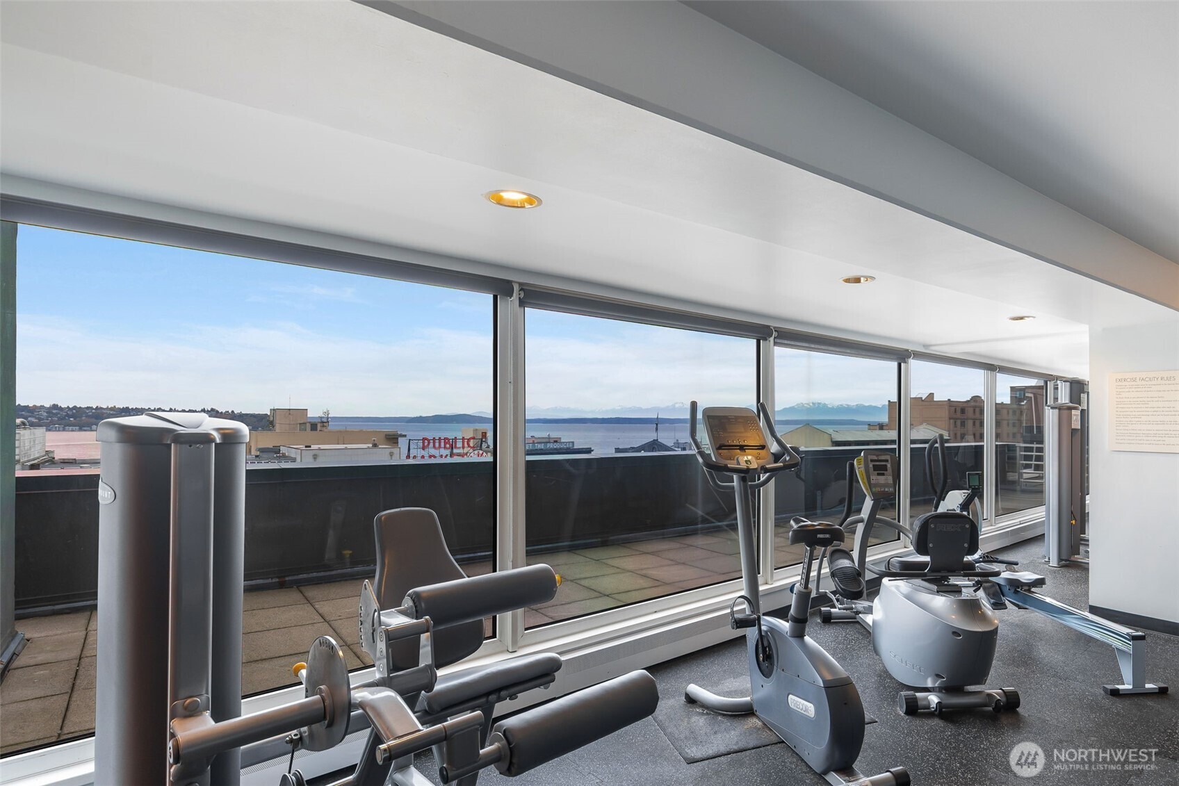 1415 2nd Avenue, Unit 2108 Seattle, WA 98101 - Photo 18 of 27 a view of a room with gym equipment
