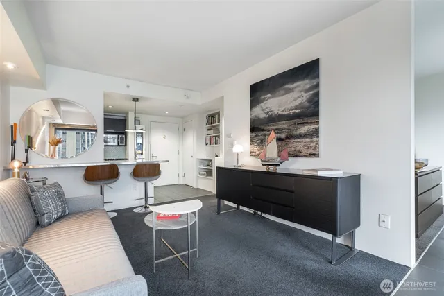 a view of living room washer and dryer