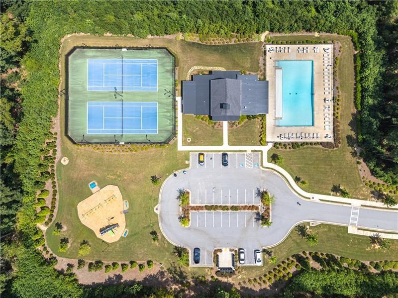 5899 Wheeler Ridge Road Auburn, GA 30011 - Photo 5 of 43 aerial view of a house with swimming pool and outdoor seating