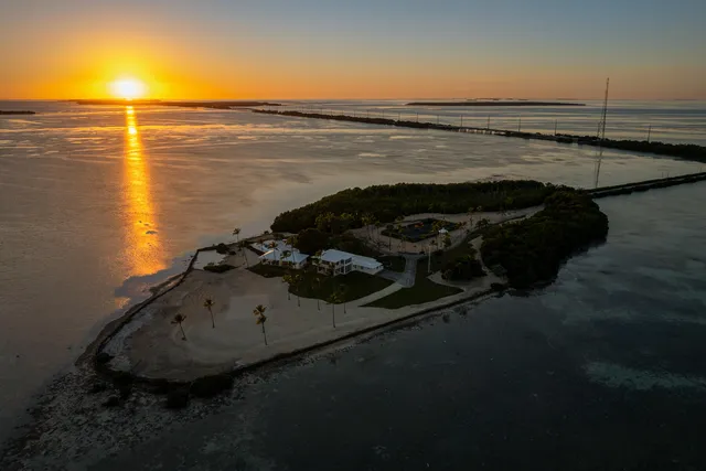 a view of a dining room kitchen and hall with wooden floor