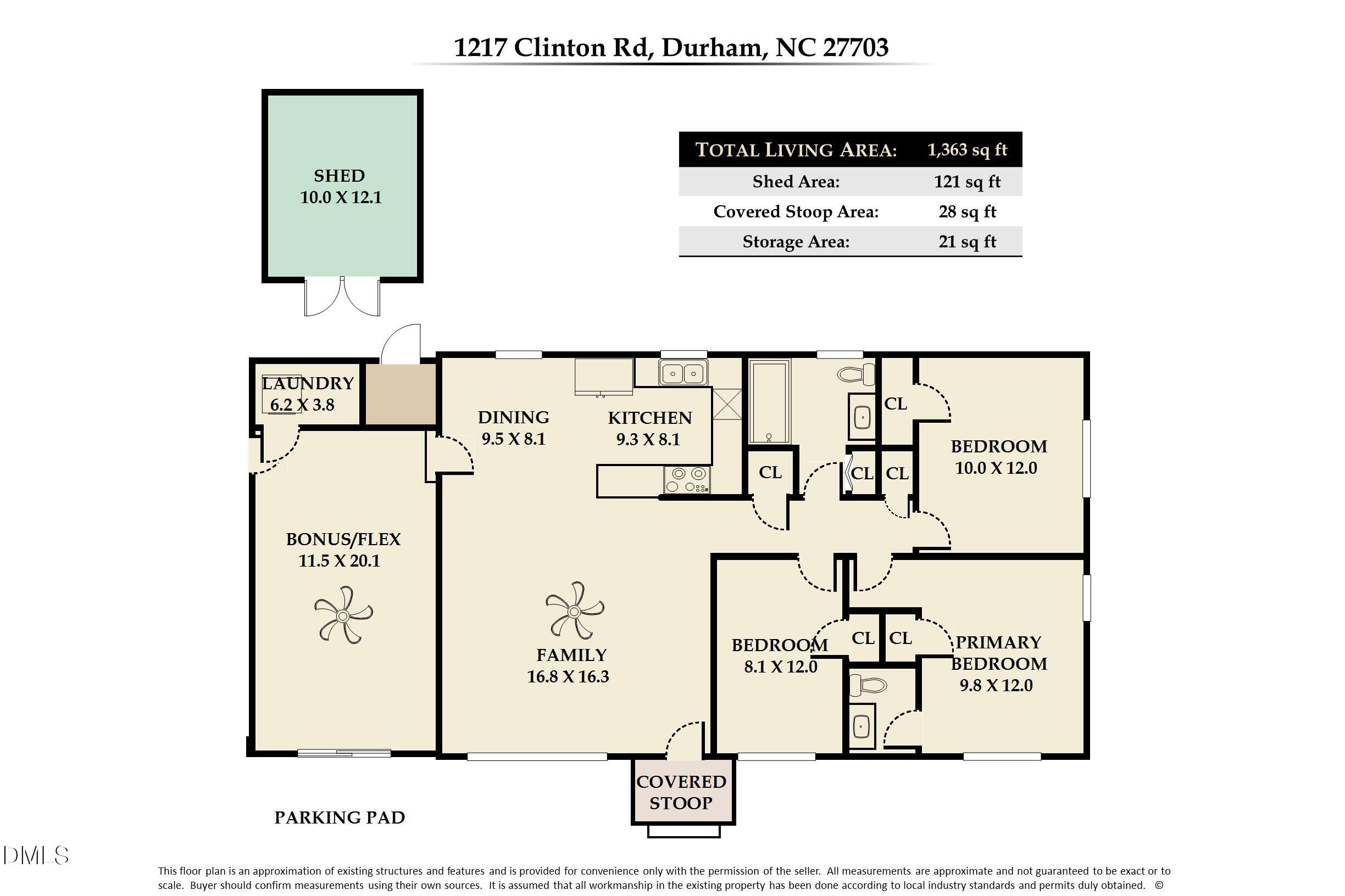 1217 Clinton Road Durham, NC 27703 - Photo 19 of 19 Floor Plan - MLS Photos (86)
