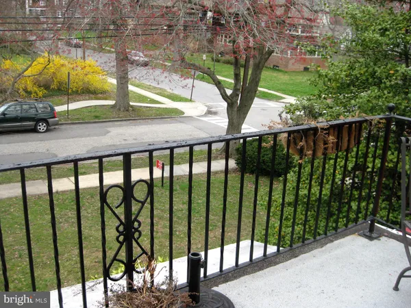 a city view from a balcony