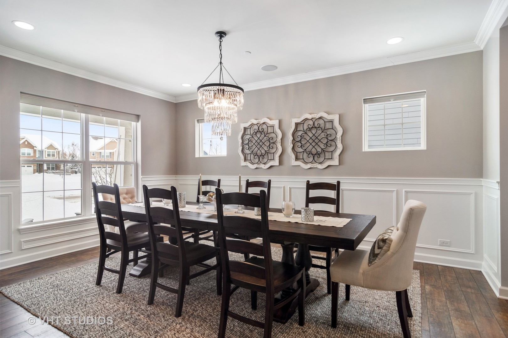 3577 Harold Circle Hoffman Estates, IL 60192 - Photo 9 of 32 a view of a dining room with furniture window and wooden floor