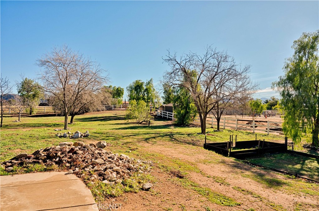 33342 Trail Ranch Road Agua Dulce, CA 91390 - Photo 9 of 40 a view of a yard with yellow house
