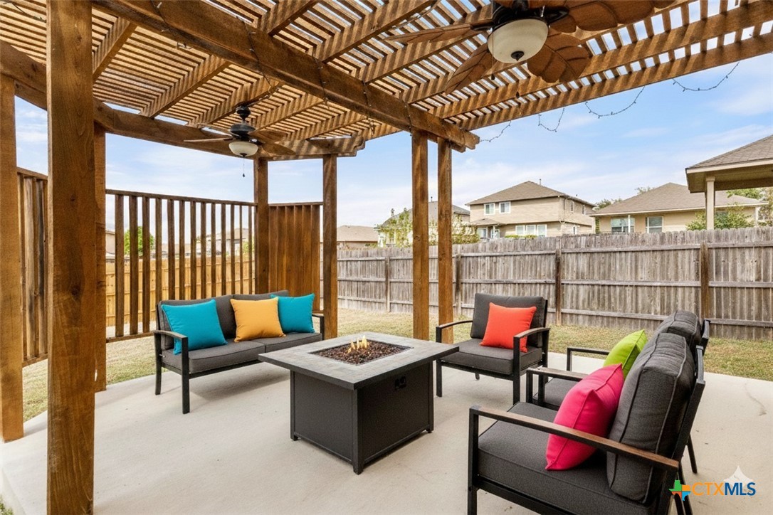 patio virtually staged, home is vacant