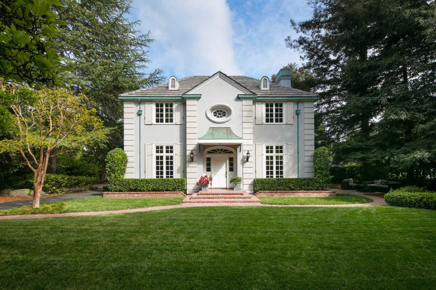 74 Holbrook Lane Atherton, CA 94027 - Photo 1 of 1 a front view of house with yard and green space