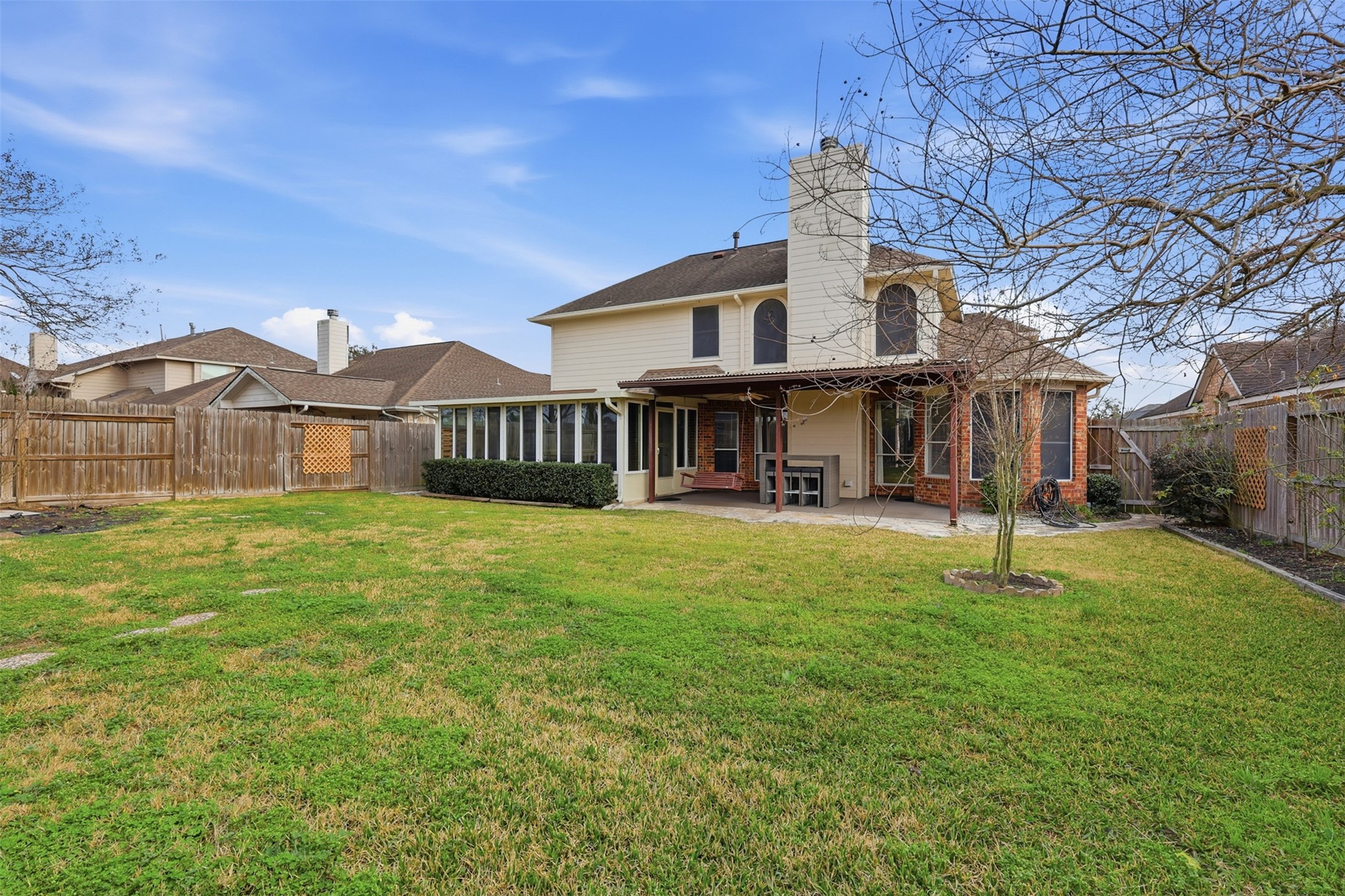 2202 Melanie Park Drive Spring, TX 77388 - Photo 20 of 26 a house view with a garden space