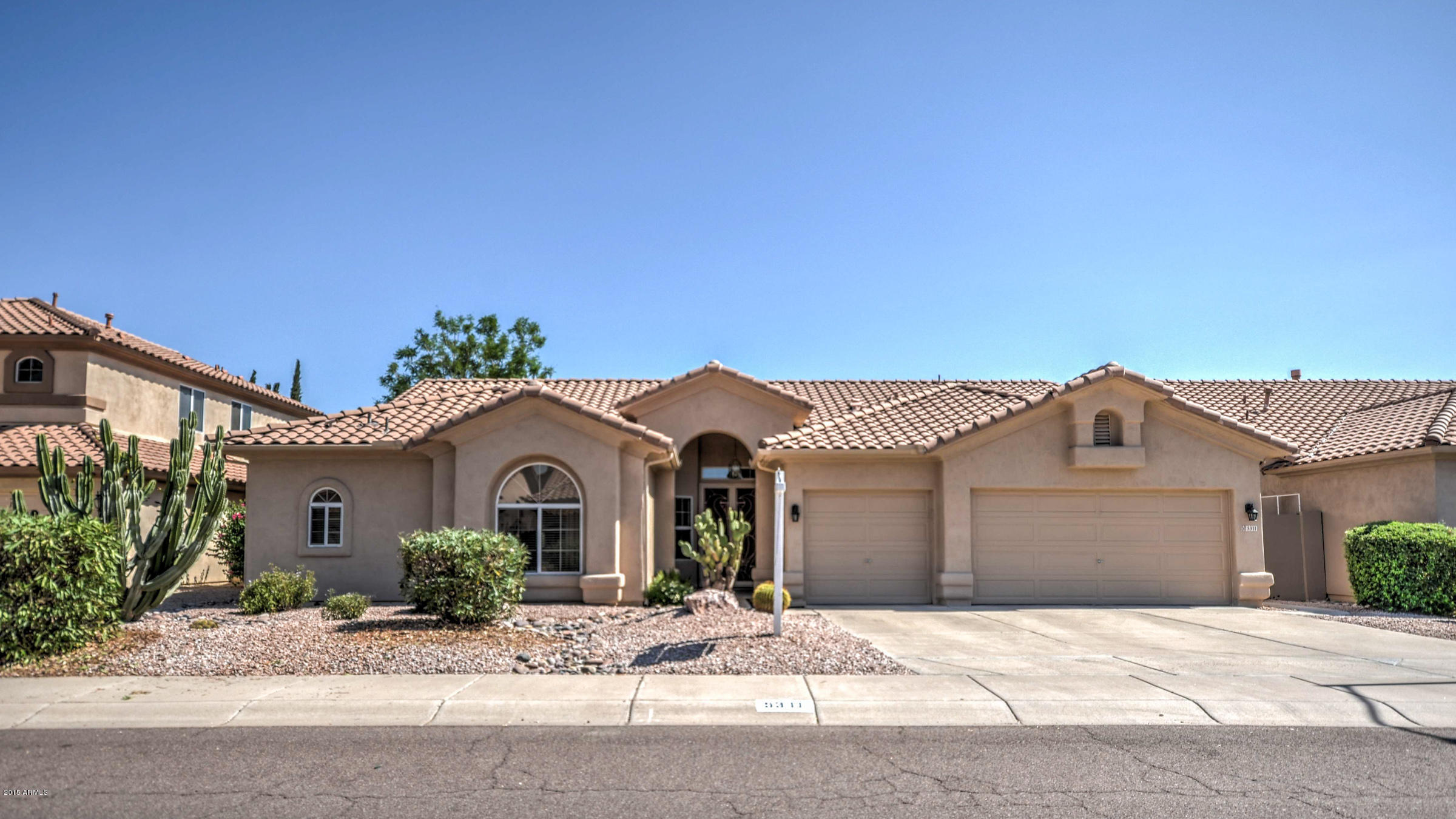 front view of a house with a outdoor space