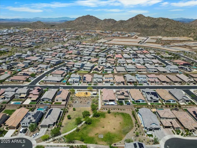 an aerial view of a city