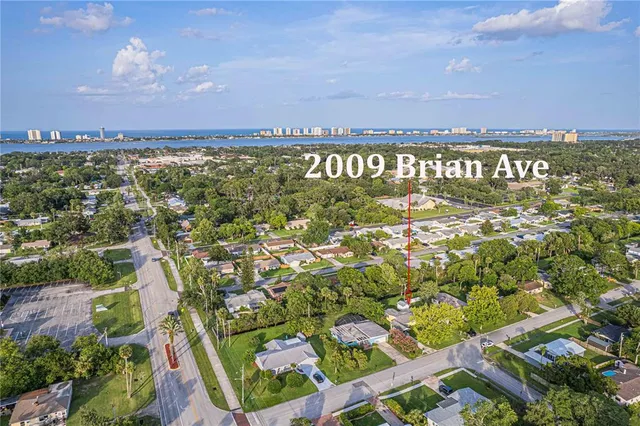 a view of a city with ocean view