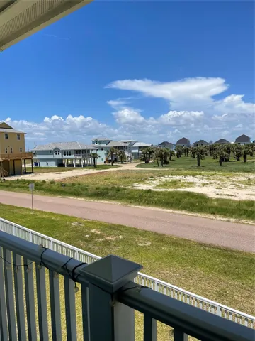 a view of a city with an ocean beach