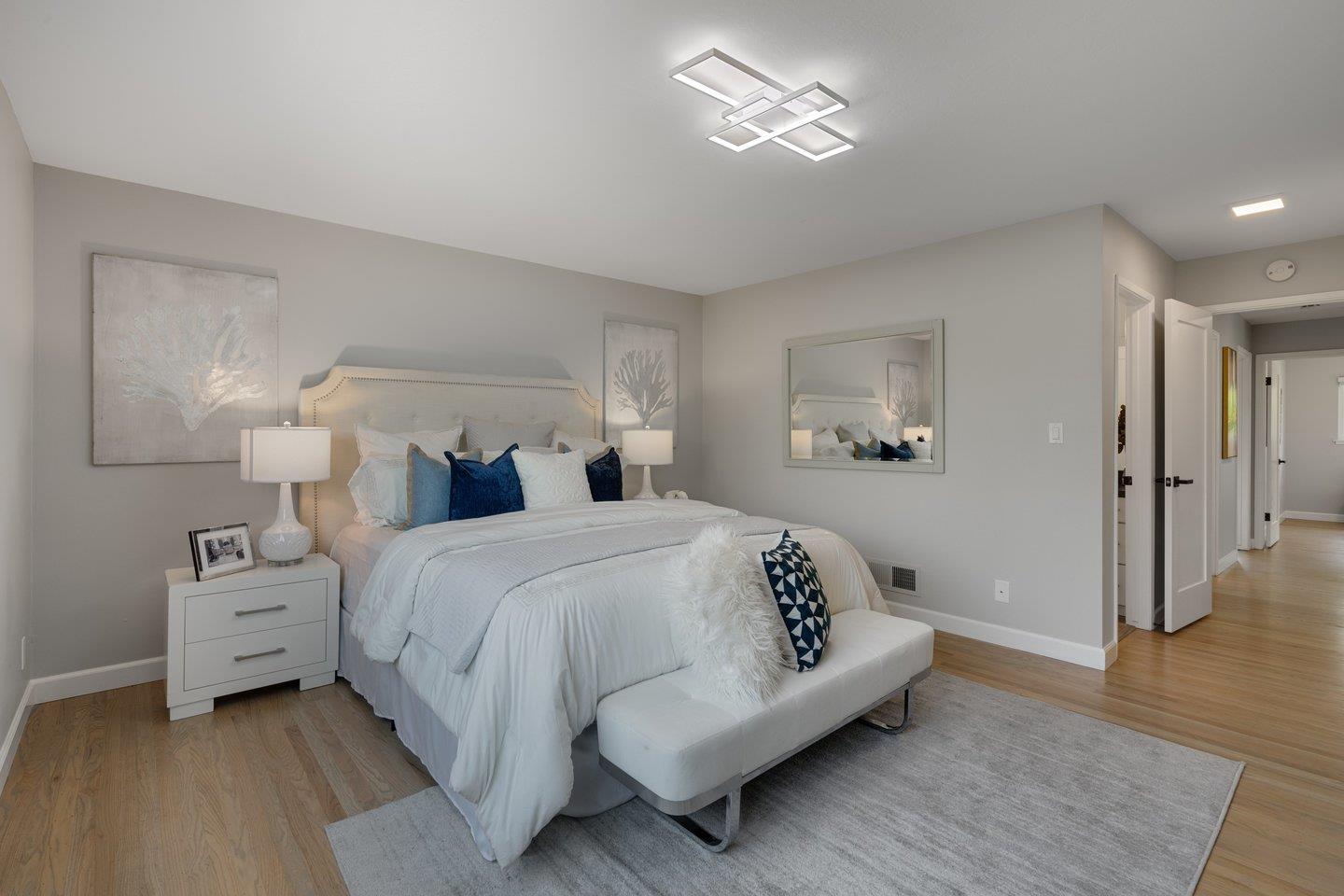 2425 Whitethorne Drive San Jose, CA 95128 - Photo 28 of 48 a bed room with a bed and a night stand