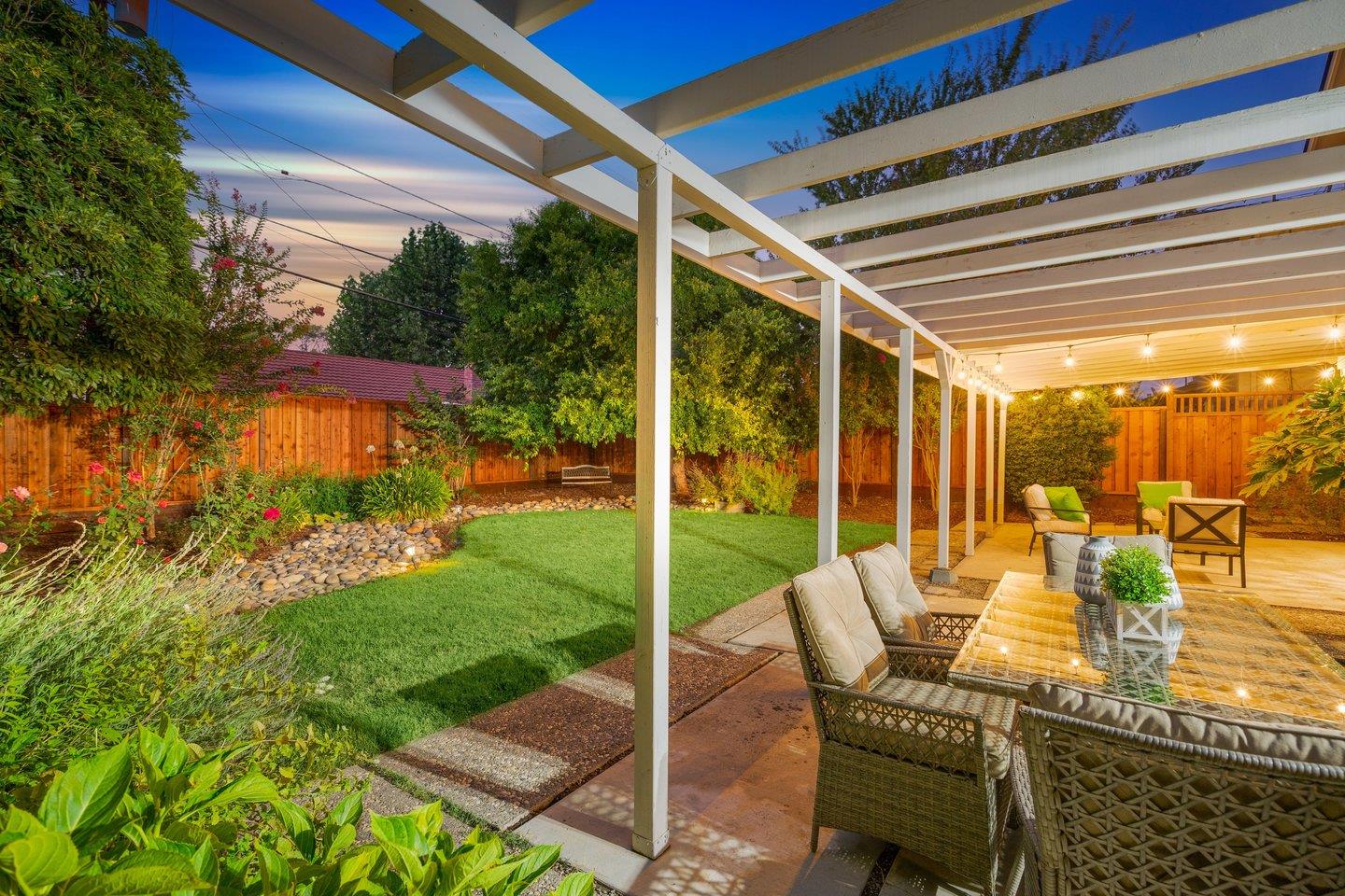 2425 Whitethorne Drive San Jose, CA 95128 - Photo 42 of 48 a view of an outdoor dining space with a table and chairs