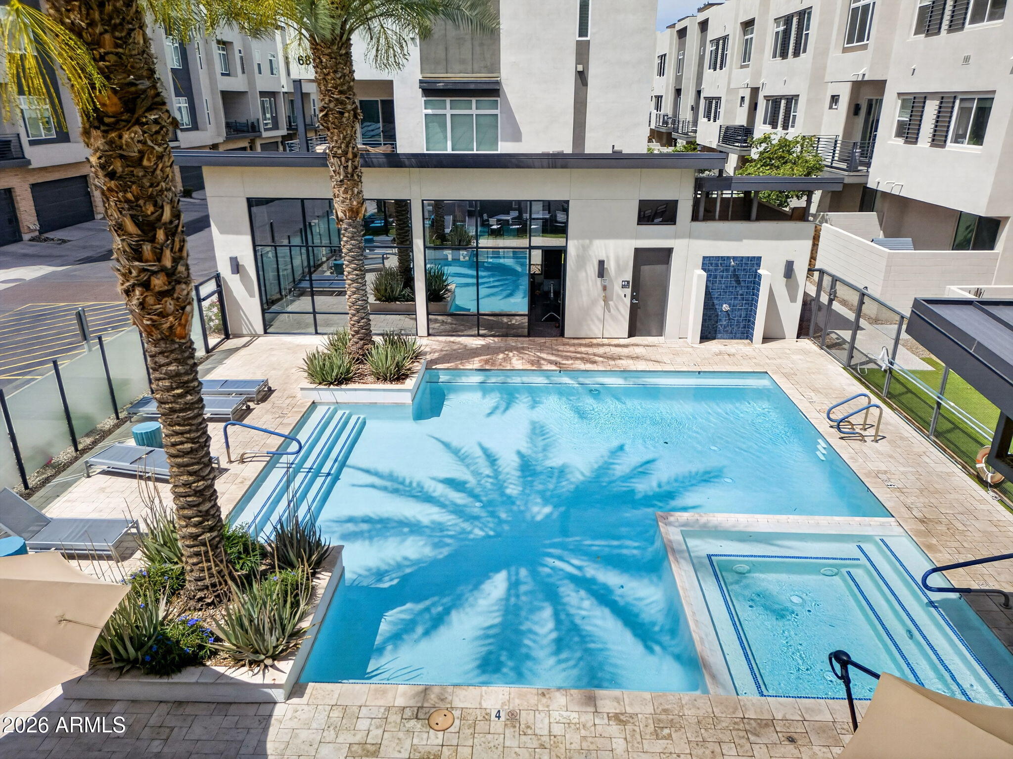6850 East McDowell Road, Unit 14 Scottsdale, AZ 85257 - Photo 34 of 48 Community Pool & Courtyard Lounge Area