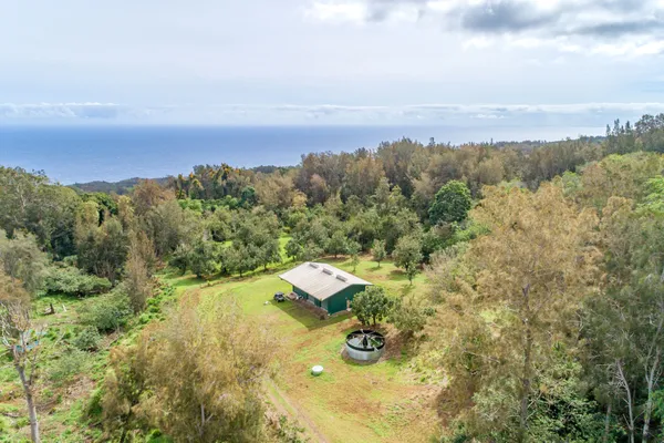 an aerial view of residential house with outdoor space