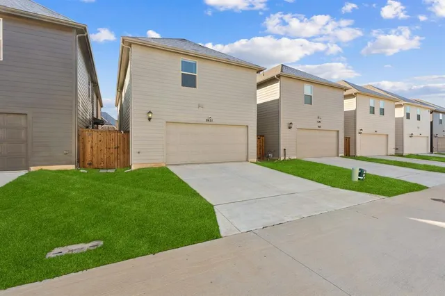 a view of backyard with large tree