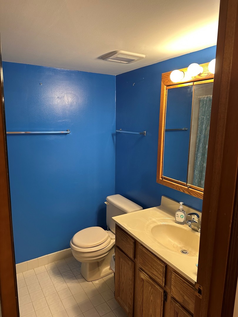 6460 West Belle Plaine Avenue, Unit 407 Chicago, IL 60634 - Photo 10 of 15 a bathroom with a sink a toilet and mirror