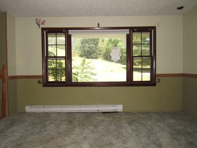 an empty room with a window