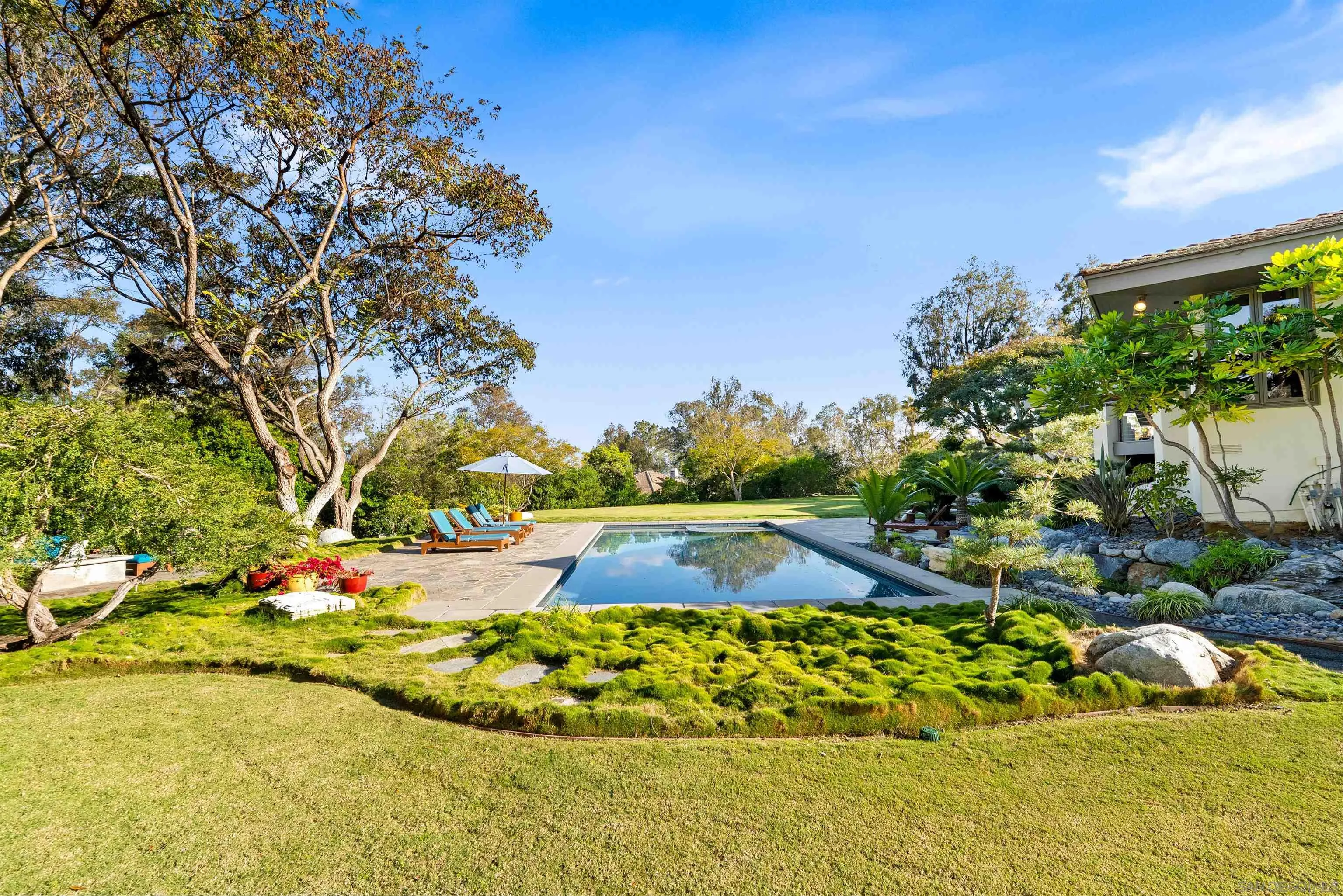 5491 Calzada Del Bosque Rancho Santa Fe, CA 92067 - Photo 56 of 69 Features pool with an automatic cover, fire pit, lots of relaxing areas to soak up the sun!