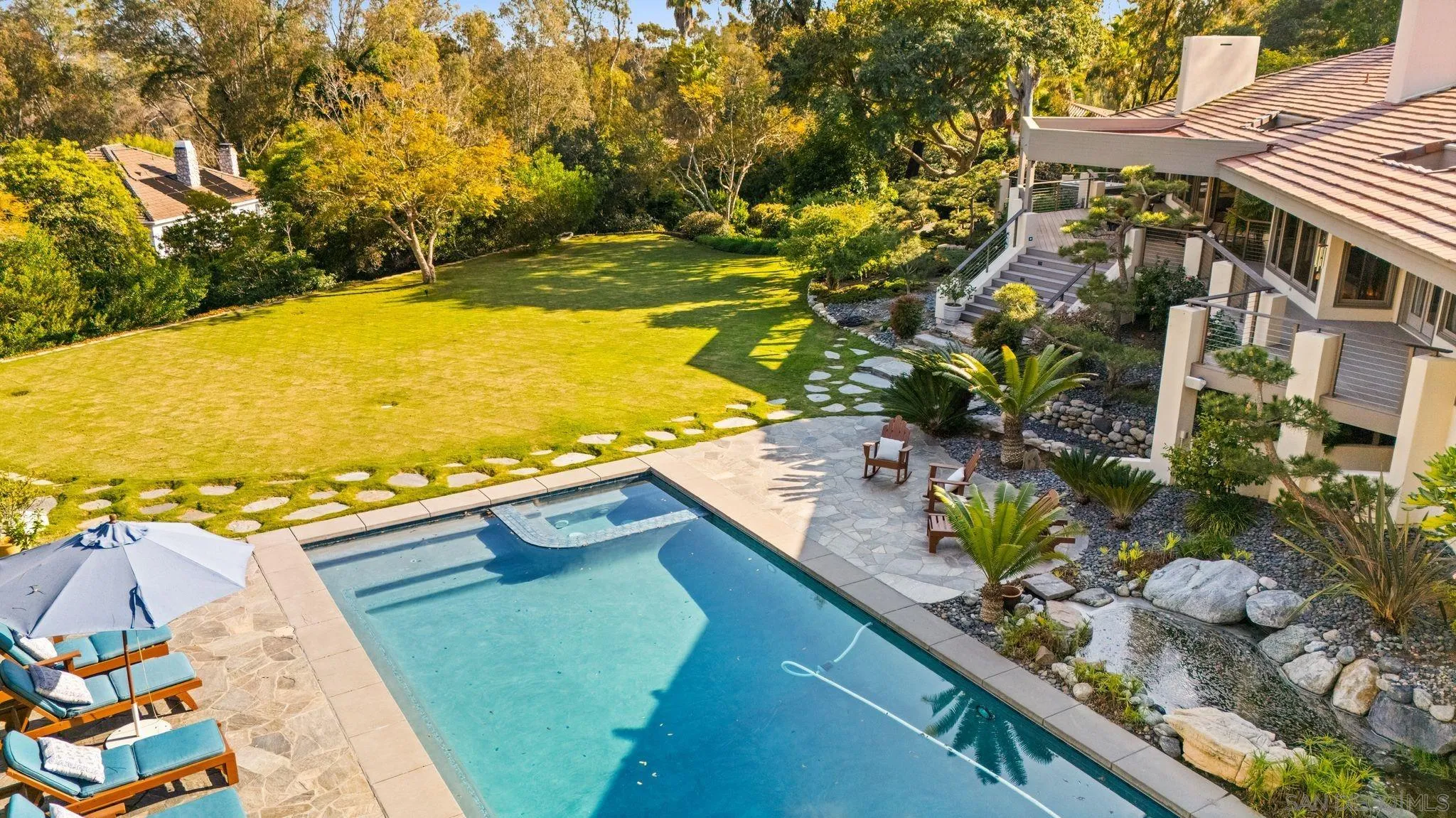 5491 Calzada Del Bosque Rancho Santa Fe, CA 92067 - Photo 64 of 69 Large lawn and totally private!