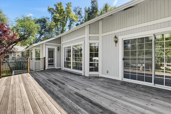 a view of a house with wooden floor