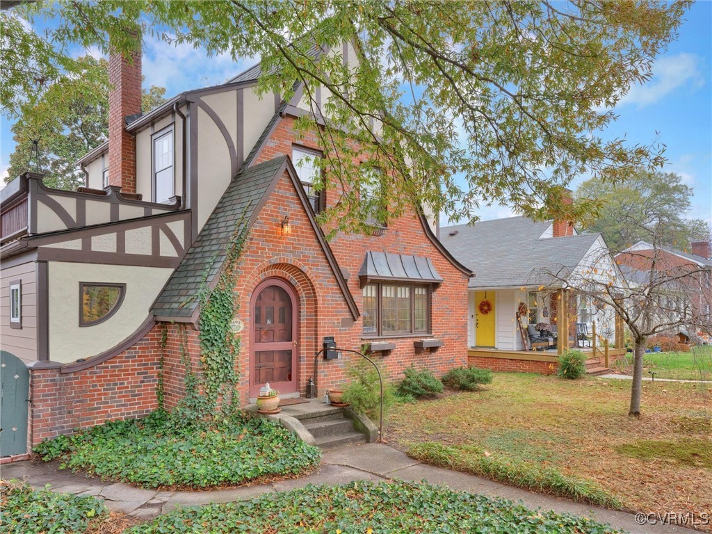4402 Brook Road Richmond, VA 23227 - Photo 3 of 40 Tudor-style house featuring a front lawn