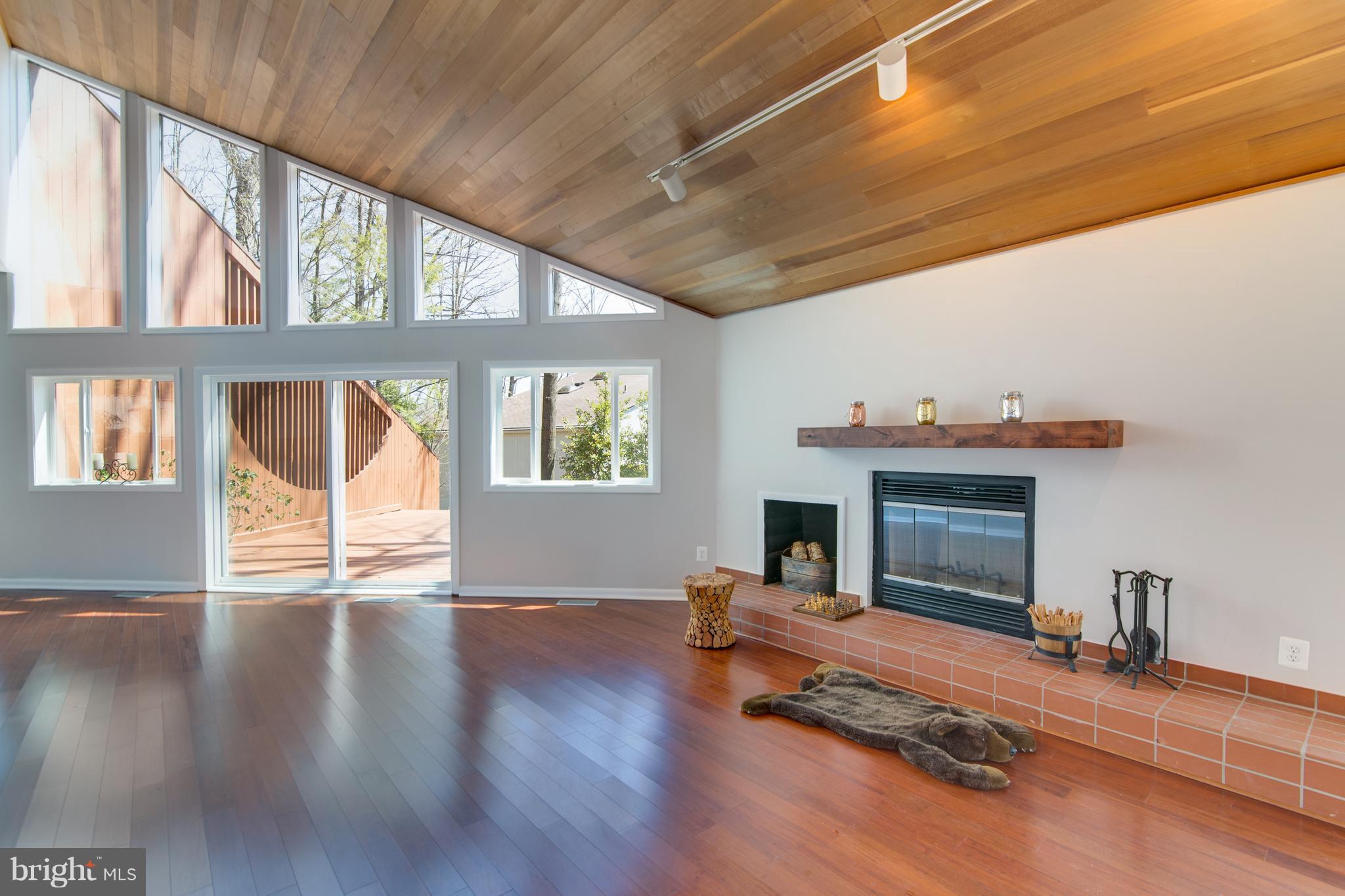 Wood burning fireplace