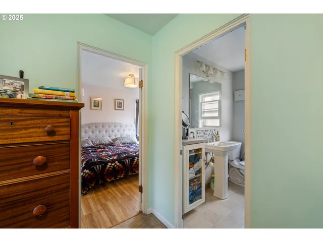 a view of living room and bedroom