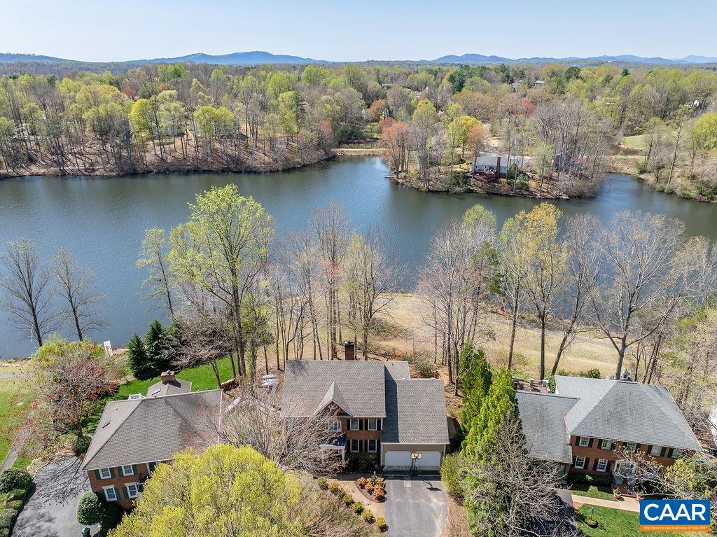 2976 Cove Trace Charlottesville, VA 22911 - Photo 59 of 62 an aerial view of residential house with outdoor space and lake view
