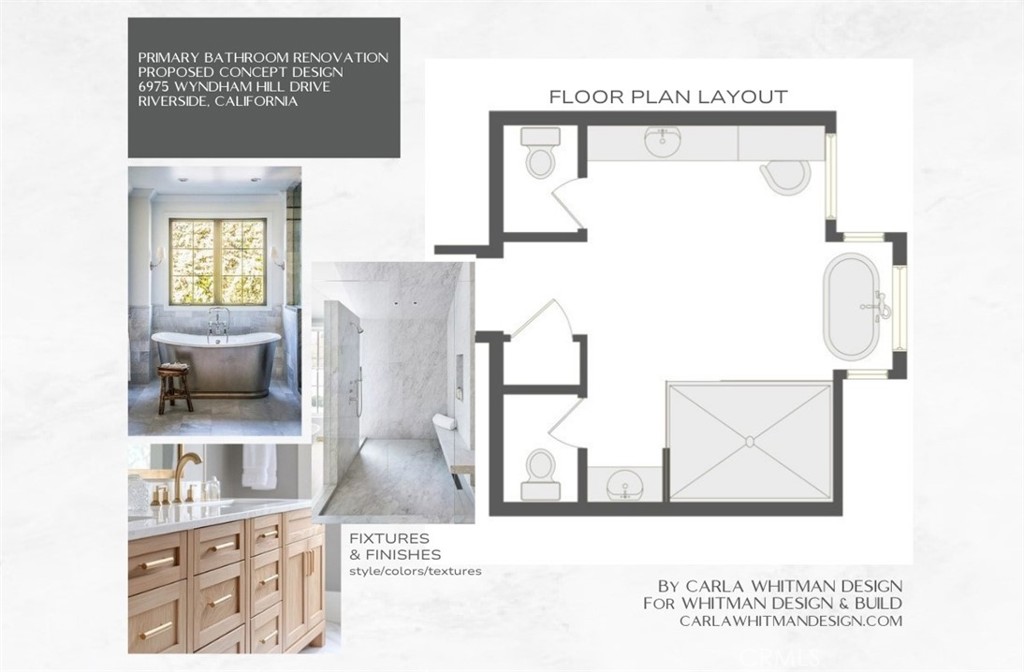 6975 Wyndham Hill Drive Riverside, CA 92506 - Photo 42 of 43 Designer renovation concept for inspiration-Primary Bath