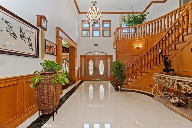 a view of a building with sitting area