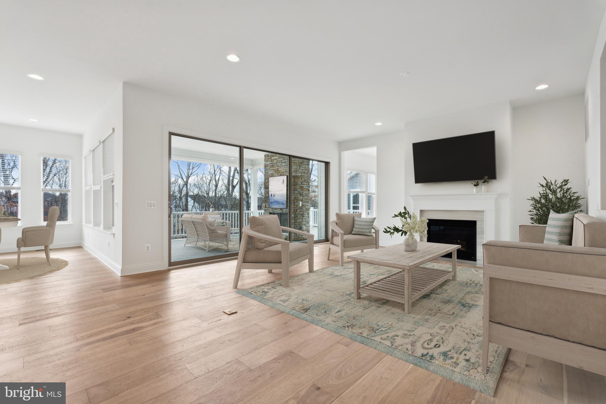 107 Bittern Ct Lake Front Royal, VA 22630 - Photo 3 of 65 a living room with furniture a fireplace and a flat screen tv