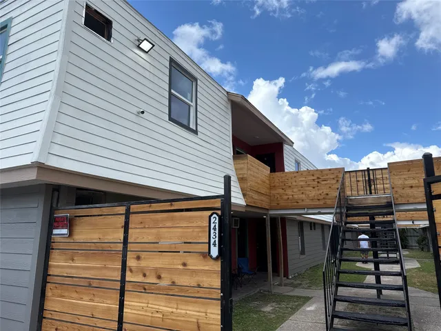 a view of a house with a door