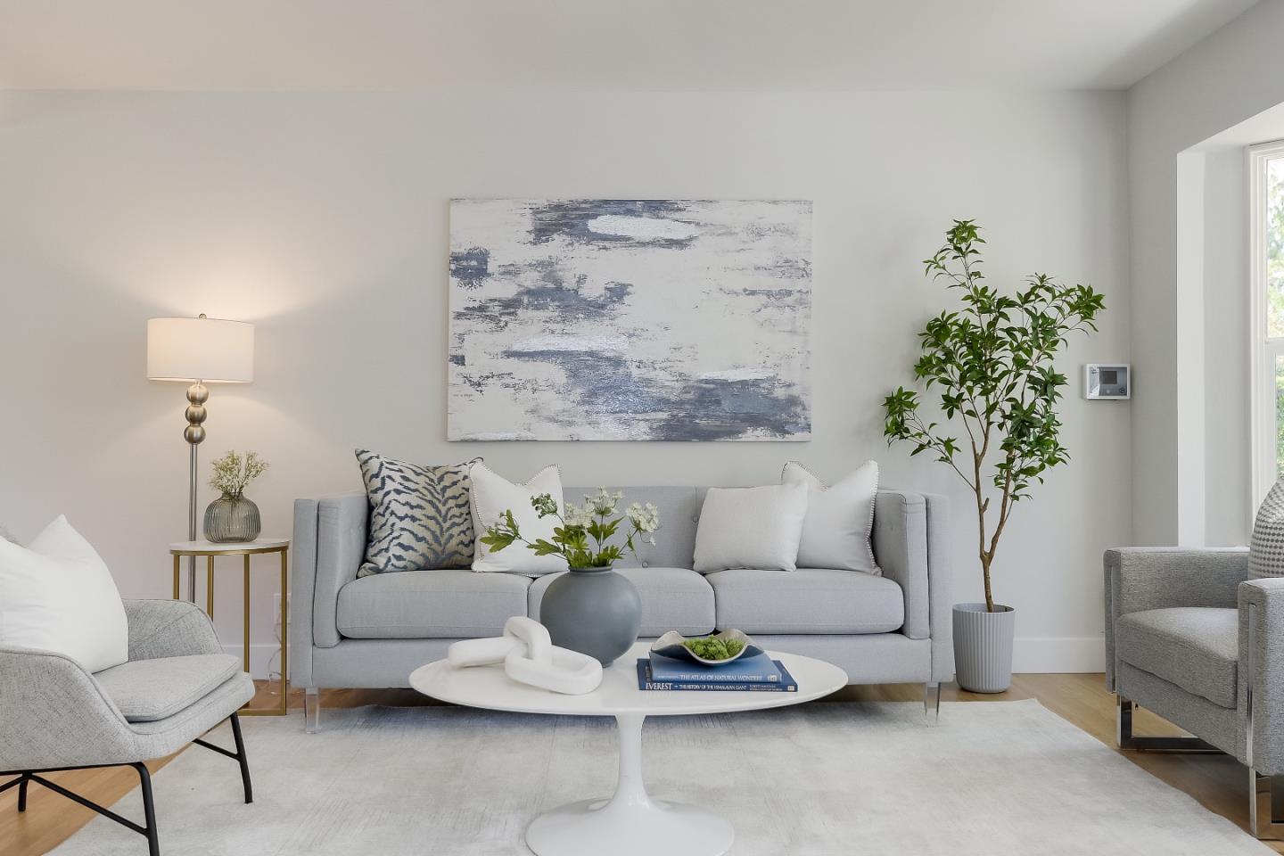 632 Smoke Tree Way Sunnyvale, CA 94086 - Photo 22 of 38 a living room with furniture and a potted plant