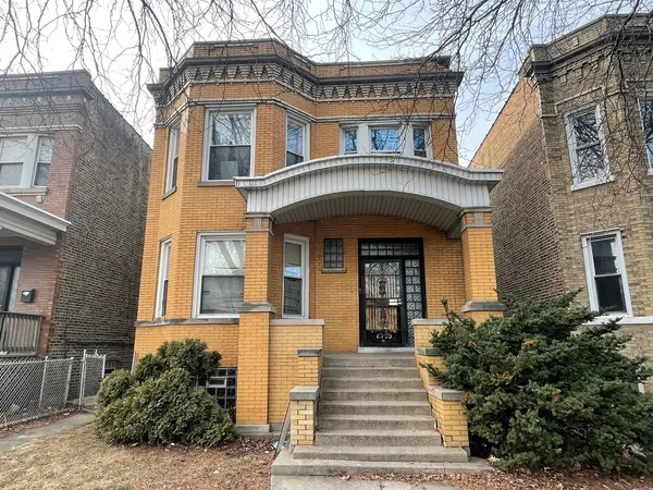 a front view of a house