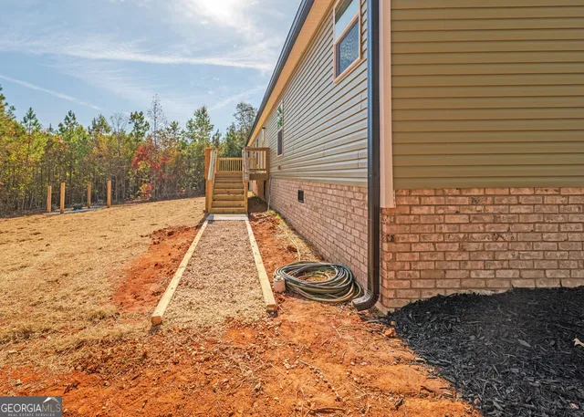 a backyard of a house
